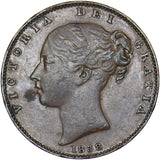 1838 Farthing - Victoria British Copper Coin - Nice