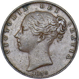 1839 Farthing - Victoria British Copper Coin - Nice