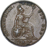 1839 Farthing - Victoria British Copper Coin - Nice
