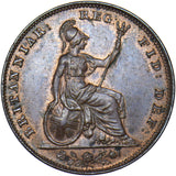 1841 Farthing - Victoria British Copper Coin - Very Nice