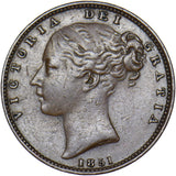 1851 Farthing - Victoria British Copper Coin - Nice