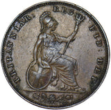 1857 Farthing - Victoria British Copper Coin - Nice
