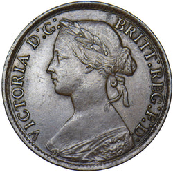 1861 Farthing - Victoria British Bronze Coin - Nice