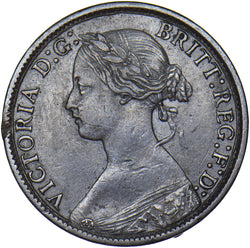 1869 Farthing - Victoria British Bronze Coin - Nice