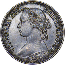 1878 Farthing - Victoria British Bronze Coin - Nice