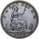 1882 H Farthing - Victoria British Bronze Coin - Very Nice