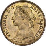 1886 Farthing - Victoria British Bronze Coin - Superb