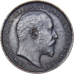 1902 Farthing - Edward VII British Bronze Coin - Superb