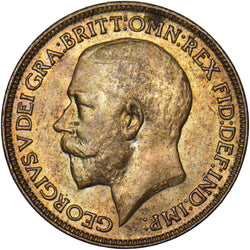 1918 Farthing - George V British Bronze Coin - Superb