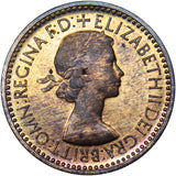 1953 Proof Farthing - Elizabeth II British Bronze Coin - Superb