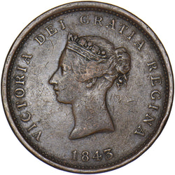 1843 Canada New Brunswick Victoria 1 Penny Token