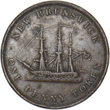 1843 Canada New Brunswick Victoria 1 Penny Token