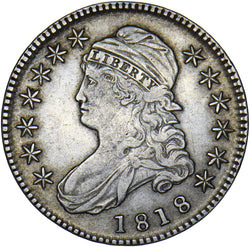 1818 USA Half Dollar 50c - Silver Coin - Nice