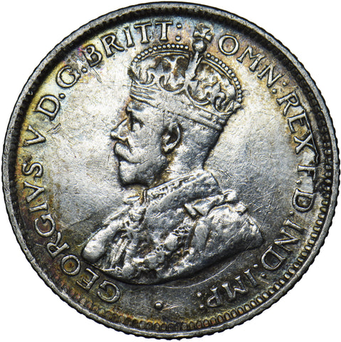 1926 Australia Sixpence - George V Silver Coin - Nice