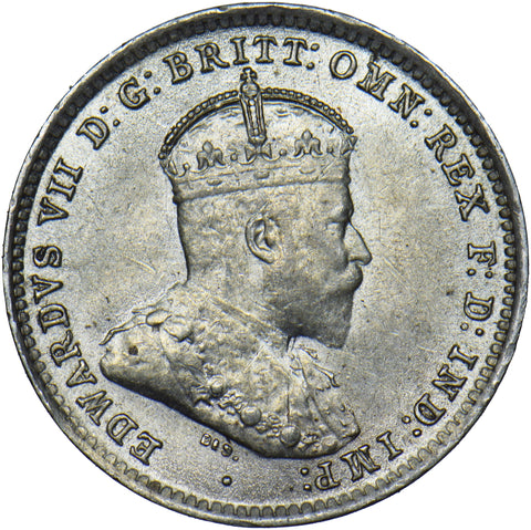 1910 Australia Threepence - Edward VII Silver Coin - Superb