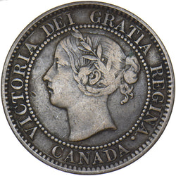 1859 Canada 1 Cent - Victoria Bronze Coin - Nice