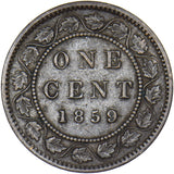 1859 Canada 1 Cent - Victoria Bronze Coin - Nice