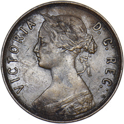 1873 Canada Newfoundland 1 Cent - Victoria Bronze Coin - Nice