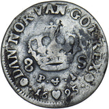 1695 Denmark 8 Skilling - Christian V Silver Coin