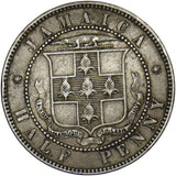 1869 Jamaica Halfpenny - Victoria Silver Coin - Nice
