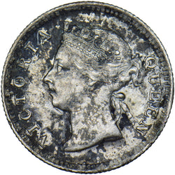1898 Straits Settlements 5 Cents - Victoria Silver Coin - Nice