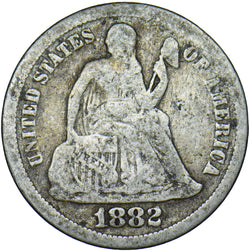1882 USA Dime  - Seated Liberty Silver Coin