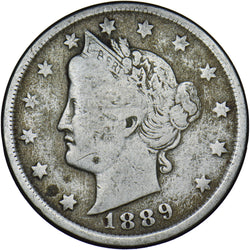 1889 USA 5 Cents Nickel Coin