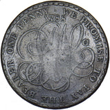 1788 Anglesey Mines Druid Copper Penny Token -