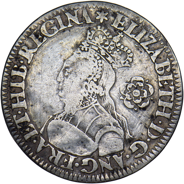1562 Milled Sixpence - Elizabeth I British Silver Coin - Nice