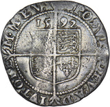 1592 Sixpence - Elizabeth I British Silver Hammered Coin - Nice