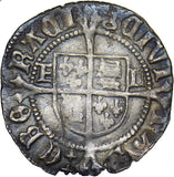 1531-44 Halfgroat (York Mint E. Lee) - Henry VIII British Hammered Silver Coin