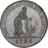 1795 Chelsea Copper Halfpenny Token - Middlesex D&H 277 - Very Nice