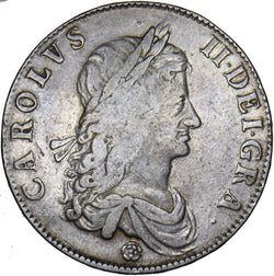 1662 Crown - Charles II British Silver Coin - Nice