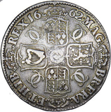 1662 Crown - Charles II British Silver Coin - Nice