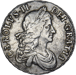 1668 Crown - Charles II British Silver Coin - Nice