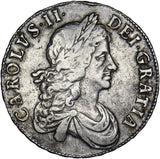 1668 Crown - Charles II British Silver Coin - Nice