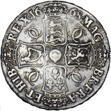 1668 Crown - Charles II British Silver Coin - Nice