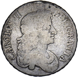 1677 Crown - Charles II British Silver Coin