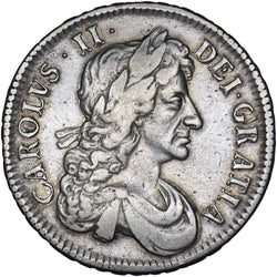 1679 Crown (4th Bust) - Charles II British Silver Coin - Nice