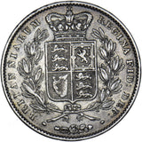 1845 Crown (Cinquefoil Stops) - Victoria British Silver Coin - Nice