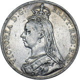 1887 Crown - Victoria British Silver Coin - Nice