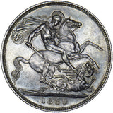 1889 Crown - Victoria British Silver Coin - Very Nice