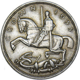 1935 Crown - George V British Silver Coin - Very Nice