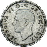 1937 Crown - George VI British Silver Coin - Nice