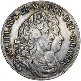 Reserved 1693 Halfcrown - William & Mary British Silver Coin - Very Nice