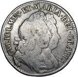 1693 Halfcrown - William & Mary British Silver Coin