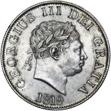 1819 Halfcrown - George III British Silver Coin - Very Nice