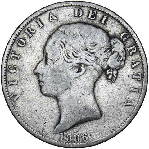1886 Halfcrown - Victoria British Silver Coin