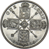1914 Florin - George V British Silver Coin - Very Nice