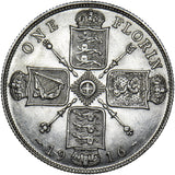 1916 Florin - George V British Silver Coin - Very Nice